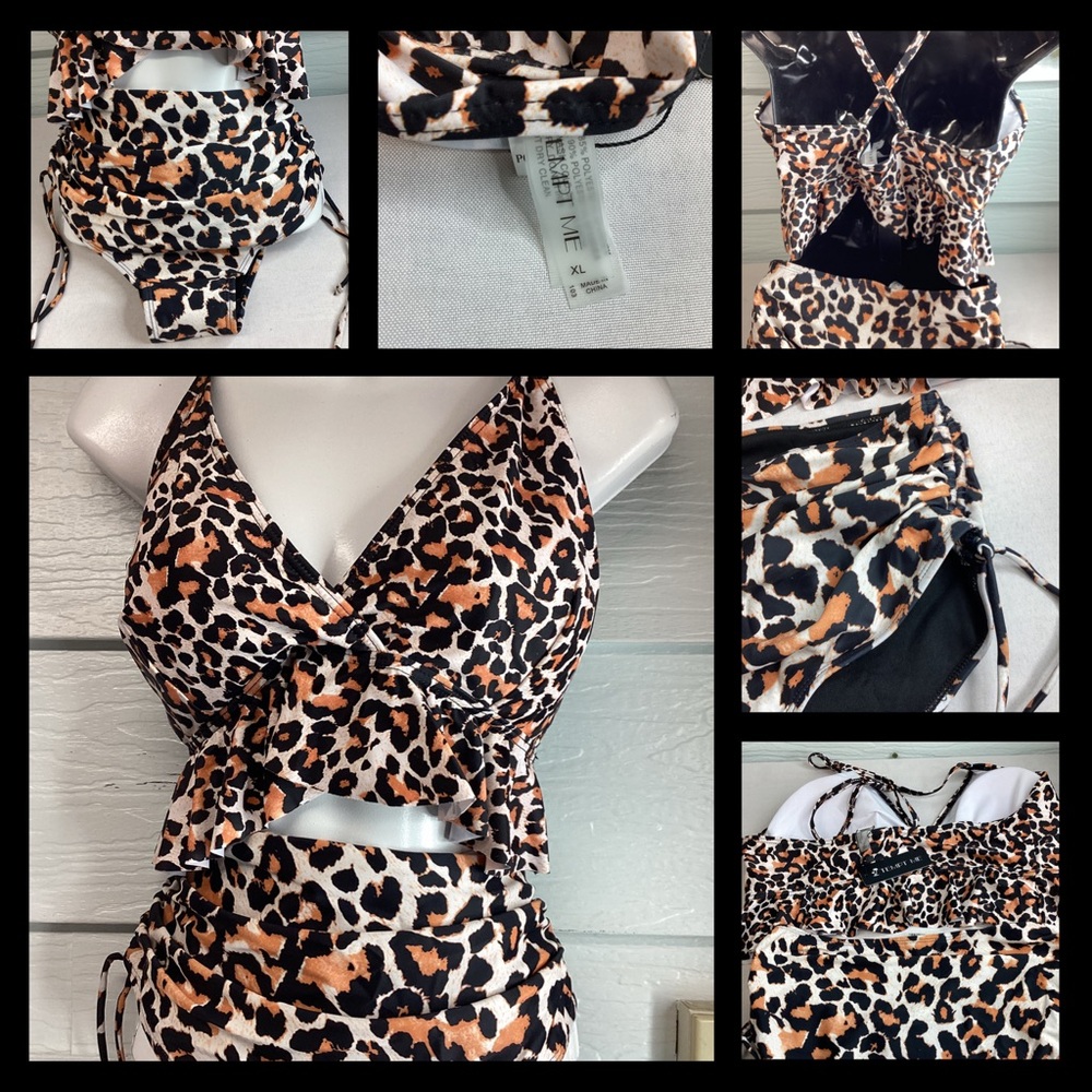 Two piece leopard swimsuit - Picture 3 of 5